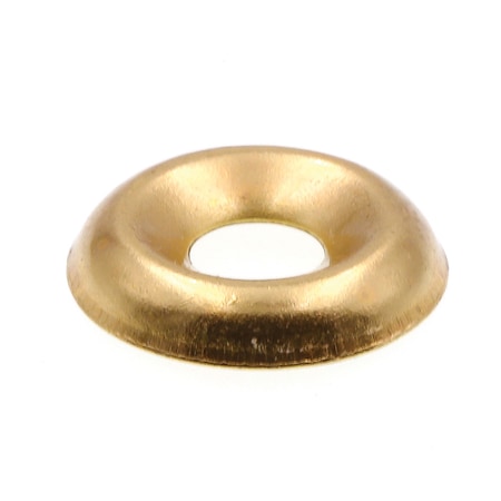 Prime-Line Countersunk Washer, Fits Bolt Size #8 , Steel Brass Plated Finish, 100 PK 9083656